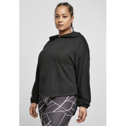 Women's Oversized Modal Terry Terry Hoodie Black