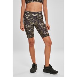 Women's High Waist Camo Tech Cycle Shorts in Wooden Digital Camouflage