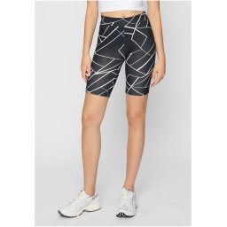 AOP Women's Cycle Shorts 2-Pack geometric black+black
