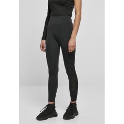Women's Highwaist Biker Tech Mesh Leggings - Black