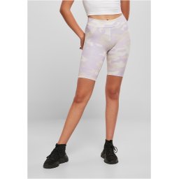 Women's Camo Tech Cycle High Waist Lilaccamo Shorts