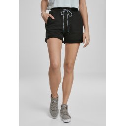 Women's beach terry shorts black