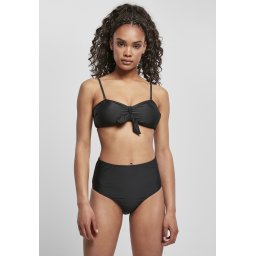 Women's High Waisted Balcony Bikini Black