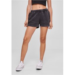 Women's Stone Washed Shorts - Black