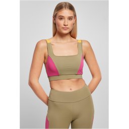 Women's bra Color Block khaki/light purple/magimango