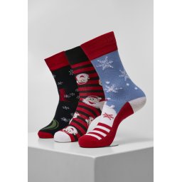 Santa Ho Christmas Socks - 3-Pack multicolor