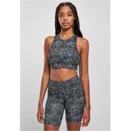 Women's sports bra Tie Dye black/white