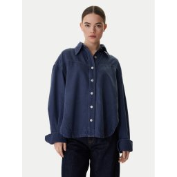 BOSS дънкова риза 50552520 Сив Oversize