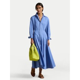 Polo Ralph Lauren Рокля тип риза 211A96356001 Светлосиньо Regular Fit