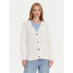 Tommy Jeans Кардиган Cable DW0DW21681 Екрю Relaxed Fit