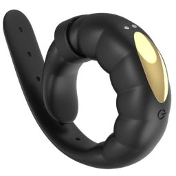 Регулируем пенис ринг с презареждаща се батерия "SOLARIS BLACK"