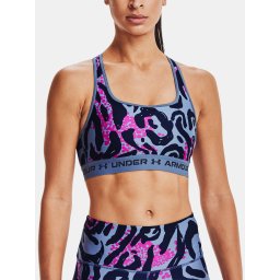 Under Armour Crossback Bra Mid Print-Blu - Ladies