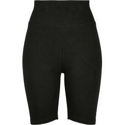 Women's high-waisted cycling shorts - black