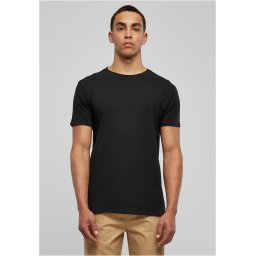 Eco-friendly fitted stretch T-shirt in black