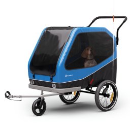 KLARFIT Goldie Buggy, ремарке за велосипед, 324 л, макс. 40 кг, сгъваем, устойчив на атмосферни влияния (BCT1-Jogger Blue)
