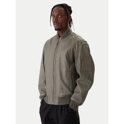 BOSS Кожено яке Jakri 50552151 Сив Regular Fit