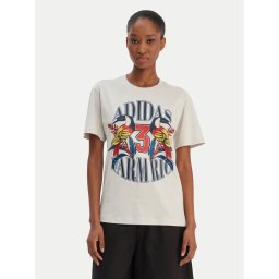 adidas Тишърт Farm Rio Graphic KD4641 Екрю Regular Fit