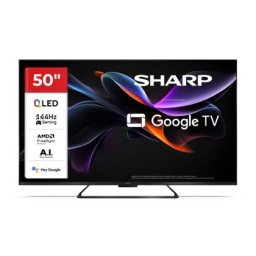 Телевизор Sharp 50HR7265E, 50" QLED GOOGLE TV, 4K 144Hz Quantum Dot 3840x2160 Frameless, AQUOS AI, DVB-T/T2/C/S/S2, Active Motion 1400, HDR10, Dolby Atmos, Dolby Vision, DTS:X, Google Assistant, HDMI eARC, Mini Composite/CVBS + Audio input, USB, Wi-Fi, B