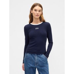 Тениска с оребрено лого на GAP