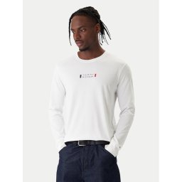 Tommy Hilfiger Тениска с дълъг ръкав Brand Love MW0MW41454 Бял Regular Fit