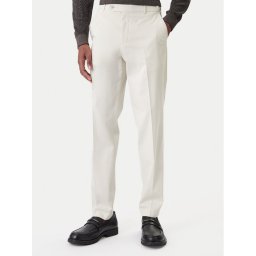 BOSS Текстилни панталони C-Perin 50555842 Бял Regular Fit