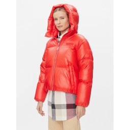Tommy Hilfiger Пухено яке New York Gloss WW0WW40836 Червен Relaxed Fit