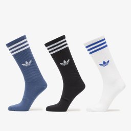 Чорапи adidas 3-Stripes High Crew Socks 3 Pairs White/ Night Marine/ Black L