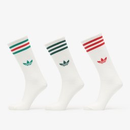 Чорапи adidas 3-Stripes High Crew Socks 3 Pairs Off White/ Off White/ Off White L