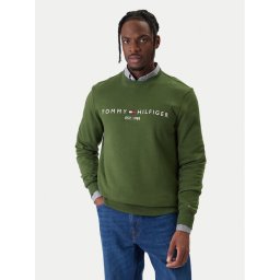 Tommy Hilfiger Суитшърт Logo MW0MW11596 Зелен Regular Fit