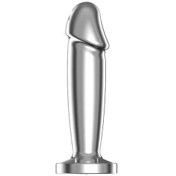 Мини анално дилдо с вибрации - метален Butt Plug "SARMY" 10 см