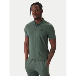EA7 Emporio Armani Тениска с яка и копчета 8NPF14 PJVQZ U7260 Зелен Regular Fit