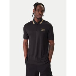 EA7 Emporio Armani Тениска с яка и копчета 7M001333 AF13739 UC001 Черен Regular Fit