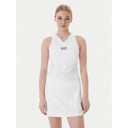 EA7 Emporio Armani Тенис рокля 7W000317 AF14524 U0002 Бял Regular Fit
