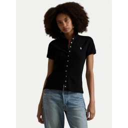Polo Ralph Lauren Тениска с яка и копчета 211939272004 Черен Slim Fit