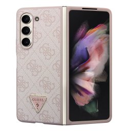 Калъф Guess 4G PU Leather Triangle Case за Samsung Galaxy Z Fold 5 - Розов