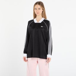 Тениска adidas 3-Stripes Jacquard Long Sleeve Long-Sleeve Top Black M