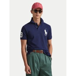 Polo Ralph Lauren Тениска с яка и копчета 710688969004 Тъмносин Custom Slim Fit