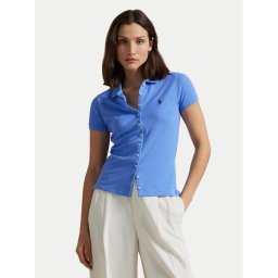 Polo Ralph Lauren Тениска с яка и копчета 211939272005 Син Slim Fit