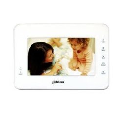 Монитор Dahua VTH1560BW, за видеодомофонна система, до 32 канала, 8 алармени входа, 7.0"(17.78 cm) TFT LCD 800х480 сензорен дисплей, H.264, двупосочно аудио, 10/100Mps RJ-45, 4GB Flash памет