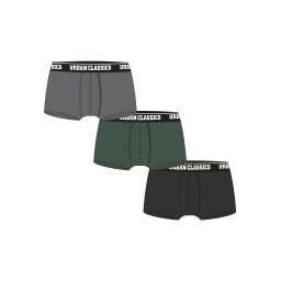 Boxer shorts 3-pack gray+dark green+black