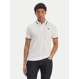 G-Star Raw Тениска с яка и копчета Dunda D17127-5864 Бял Regular Fit
