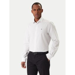 Tommy Hilfiger Риза MW0MW41660 Бял Slim Fit