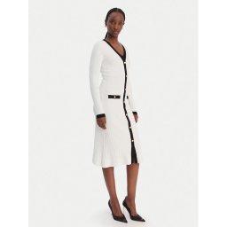 Guess Плетена рокля W6RK38 Z3HP2 Бял Regular Fit