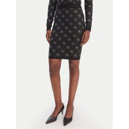 Guess Миди пола W6RD0O Z3JD2 Черен Regular Fit