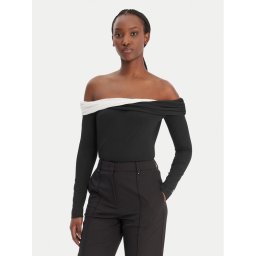 KARL LAGERFELD Блуза B1W17009 Черен Slim Fit