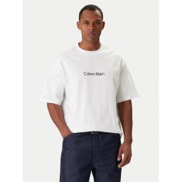 Calvin Klein Тишърт LV040HM228 Бял Relaxed Fit