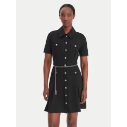 MICHAEL Michael Kors Рокля тип риза MR683BX667 Черен Regular Fit