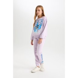 DEFACTO Girls Disney Lilo & Stitch Elastic Waist Standard Fit Jogger Sweatpants