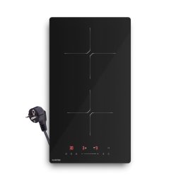 Klarstein Индукционен плот PowerGlide | Модерен, компактен и мощен | 2 зони за готвене | 3500 W | 30 см (AI210-A35E0-S03P00)