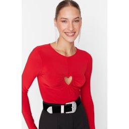 Дамска блуза. Trendyol TPRAW23BD00059/Red